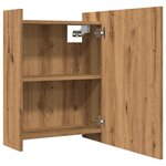 vidaXL Armoire à miroir salle de bain chêne artisanal 62 5x20 5x64 cm