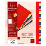 EXACOMPTA Intercalaires touches mprimées polypropylène opaque 12/100e Format A4+