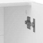 vidaXL Cabinet de chevet Blanc brillant 43 x 34 5 x 47 cm