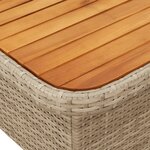 vidaXL Salon de jardin avec coussins 5 Pièces beige résine tressée