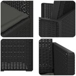 vidaXL Chaises de jardin salle à manger 2 Pièces Anthracite PP