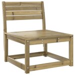 vidaXL Canapé de jardin avec coussins bois de pin imprégné