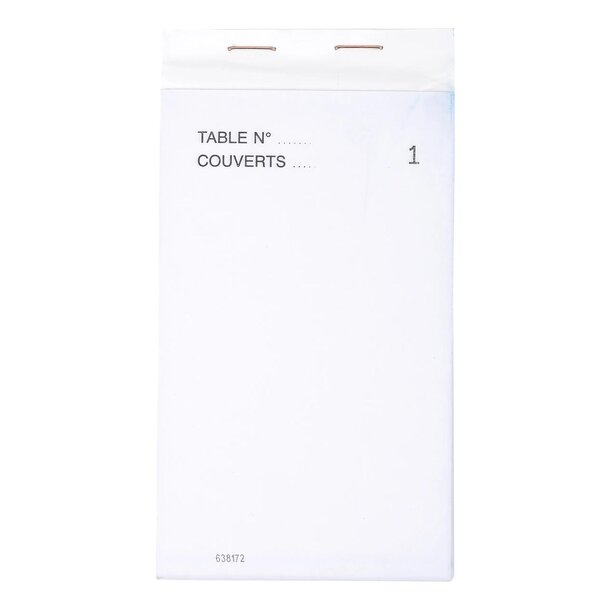 Bloc Maître D'hôtel 50 Feuillets Autocopiants Numérotés En Tripli - Format 8x15 Cm - Blanc - X 50 - Exacompta
