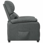 vidaXL Fauteuil inclinable Gris foncé Tissu