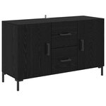 vidaXL Buffet Chêne noir 100 x 36 x 60 cm Bois d'ingénierie