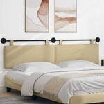 vidaXL Tête de lit suspendue Gris Vert Clair Tissu en velours côtelé