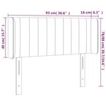 vidaXL Tête de lit avec oreilles Crème 93x16x78/88 cm Tissu