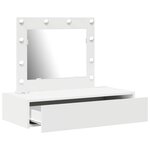 vidaXL Table de Toilette Blanc 83 x 40 x 70 cm Bois d'ingénierie