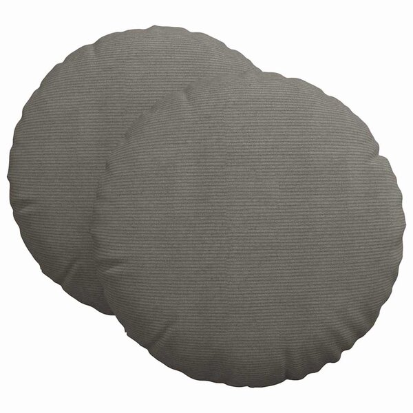 vidaXL Coussins de siège 2 pc Tissu en velours côtelé Gris clair