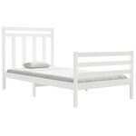 vidaXL Cadre de lit sans matelas blanc 100x200 cm bois massif