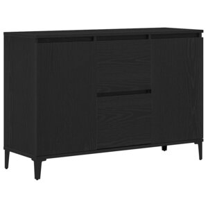 vidaXL Buffet Chêne noir 104 x 35 x 70 cm Bois d'ingénierie