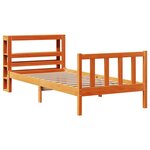 vidaXL Cadre de lit avec tête de lit cire marron 90x190 cm bois de pin