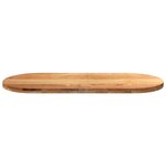 vidaXL Dessus de table 140x60x4 cm bois de chêne massif ovale