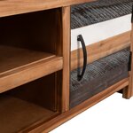 vidaXL Meuble TV bois massif d'acacia 120 x 35 x 40 cm