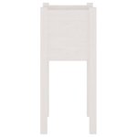 vidaXL Jardinière d'extérieur Blanc 31x31x70 cm Bois de pin massif