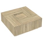 vidaXL Table basse chêne sonoma 100x100x40 cm bois d'ingénierie