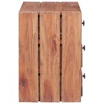 vidaXL Table de chevet avec 3 tiroirs 35x25x35 cm Bois de récupération