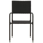 vidaXL Mobilier à dîner d'extérieur 3 Pièces Résine tressée Noir