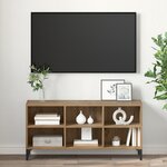 vidaXL Meuble TV Artisan Chêne Bois d'ingénierie  Métal Moyenne