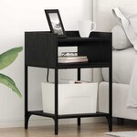 vidaXL Armoires de chevet 2 Pièces Chêne noir 40 x 40 x 61 cm