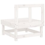 vidaXL Canapés centraux de jardin 2 Pièces blanc bois de pin massif