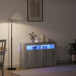 vidaXL Buffet Sonoma gris 116 x 30 x 75 cm Bois d'ingénierie