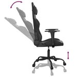 vidaXL Chaise de jeu Noir Similicuir
