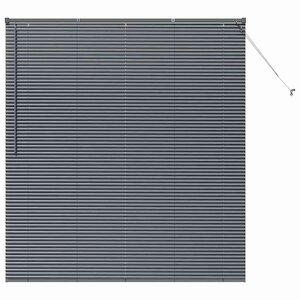 vidaXL Store de Fenêtre avec des rideaux Gris foncé Aluminium