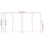 vidaXL Auvent latéral rétractable Noir 200x600 cm