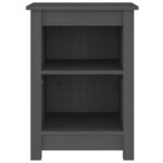 vidaXL Table de chevet Gris 40x35x55 cm Bois de pin solide