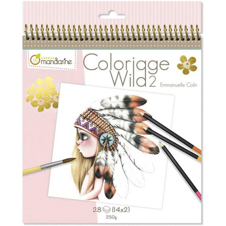 Carnet de coloriage wild 2 avenue mandarine pages imprimées