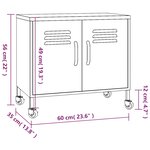 vidaXL Armoire de rangement Noir 60x35x56 cm Acier