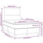 vidaXL Sommier à lattes de lit avec matelas LED vert foncé 120x190 cm