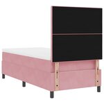 Lit Box Spring vidaXL avec Matelas Rose Simple Velours
