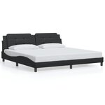 vidaXL Cadre de lit avec LED sans matelas noir 200x200 cm