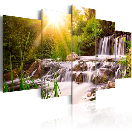 Tableau - forest waterfall l x h en cm 100x50