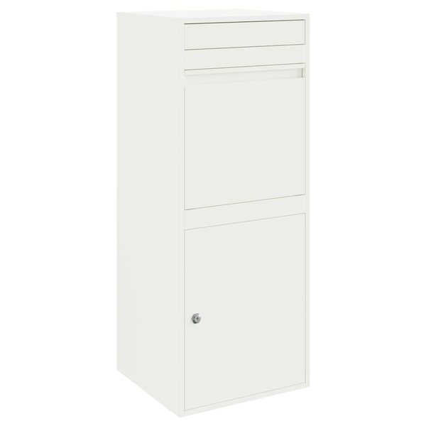 vidaXL Boîte de dépôt de colis Blanc 41 x 38 x 103 cm Acier