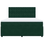 vidaXL Sommier à lattes de lit et matelas Vert foncé 180x200cm Velours