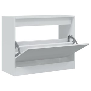 vidaXL Armoire à chaussures blanc 80x34x63 cm bois d'ingénierie