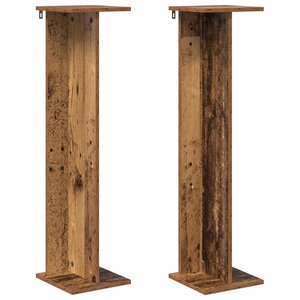 vidaXL Support de Plante 2 Pièces Bois ancien 25 x 25 5 x 100 5 cm