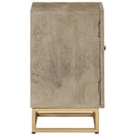 vidaXL Table de chevet 40x30x50 cm bois massif manguier et fer