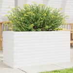 vidaXL Jardinière blanc 90x40x46 cm bois de pin massif