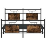 vidaXL Cadre de lit sans matelas chêne fumé 137x190 cm bois ingénierie