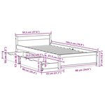 vidaXL Cadre de lit sans matelas 90x190 cm bois de pin massif