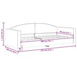 vidaXL Lit de repos sans matelas gris clair 90x200 cm tissu