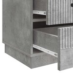 vidaXL Cabinet de chevet avec tiroir Gris béton 43 x 41 x 63 5 cm