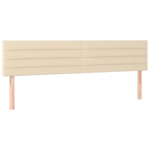 vidaXL Têtes de lit 2 Pièces Crème 100x5x78/88 cm Tissu