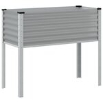 vidaXL Jardinière gris 100x45x90 cm acier