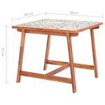 vidaXL Table à manger de jardin 88x88x75 cm plateau carrelage