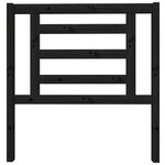 vidaXL Tête de lit Noir 96x4x100 cm Bois massif de pin